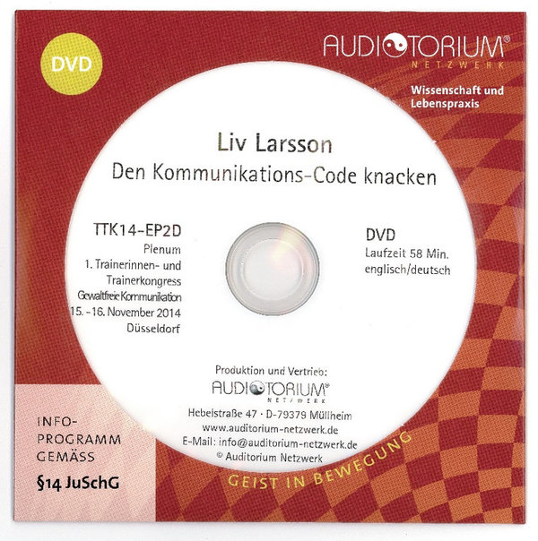 DVD-Vortrag von Liv Larsson: Den Kommunikations-Code knacken